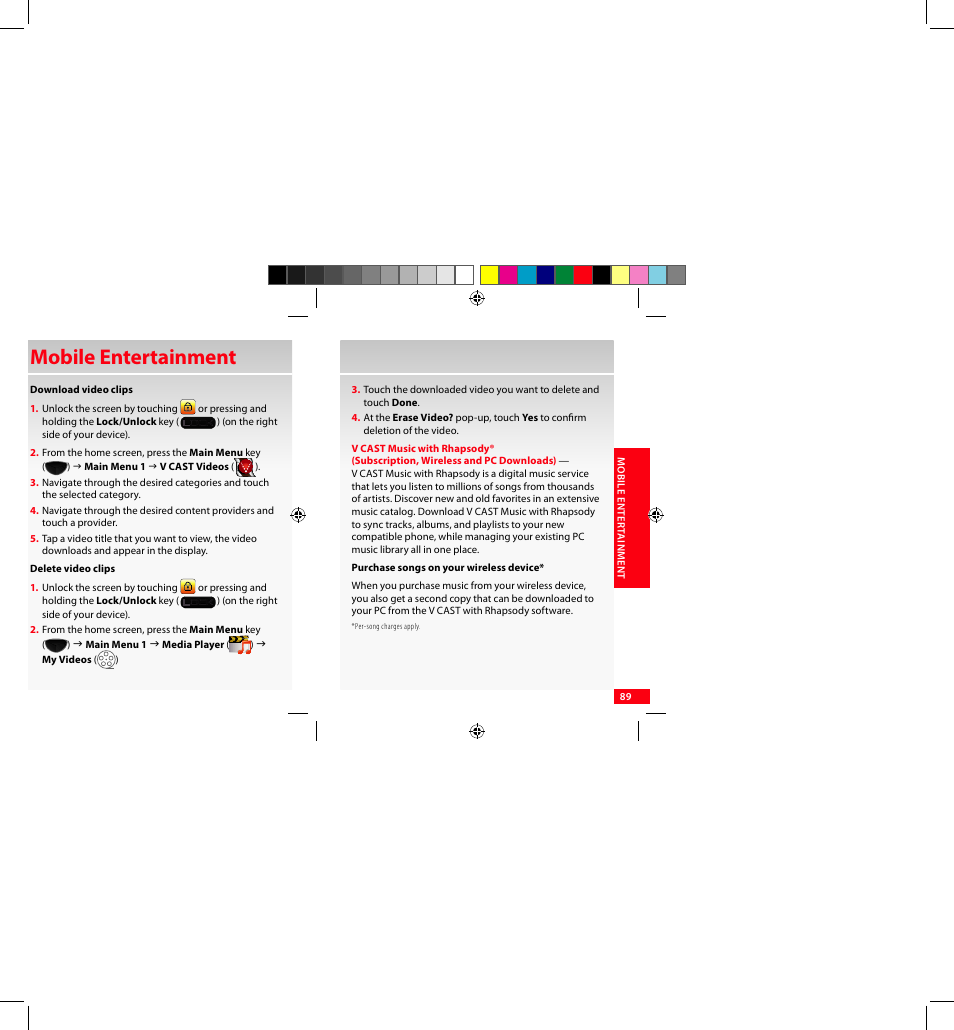 Mobile entertainment | Samsung SCH-I920DAAVZW User Manual | Page 89 / 122