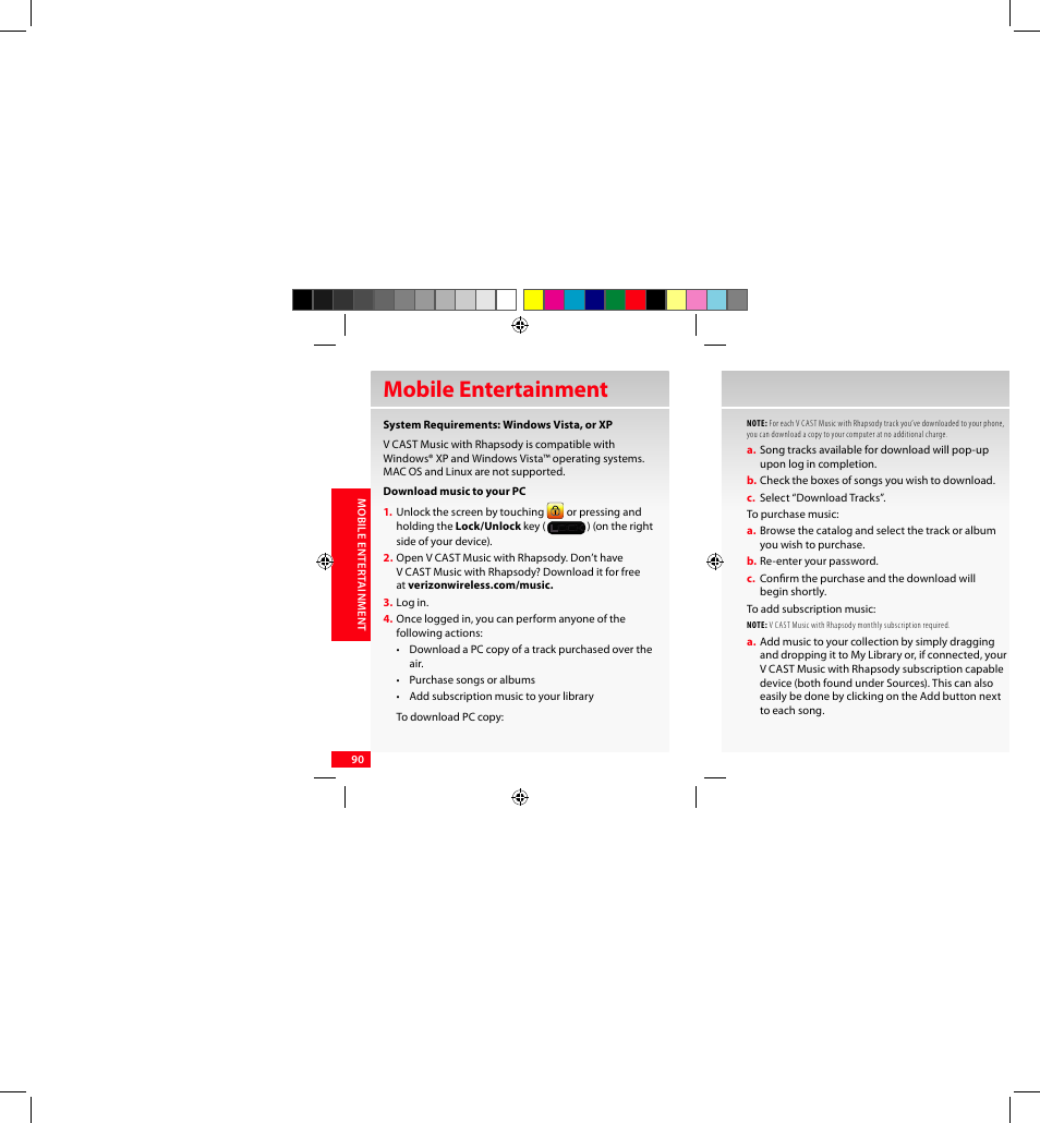 Mobile entertainment | Samsung SCH-I920DAAVZW User Manual | Page 90 / 122