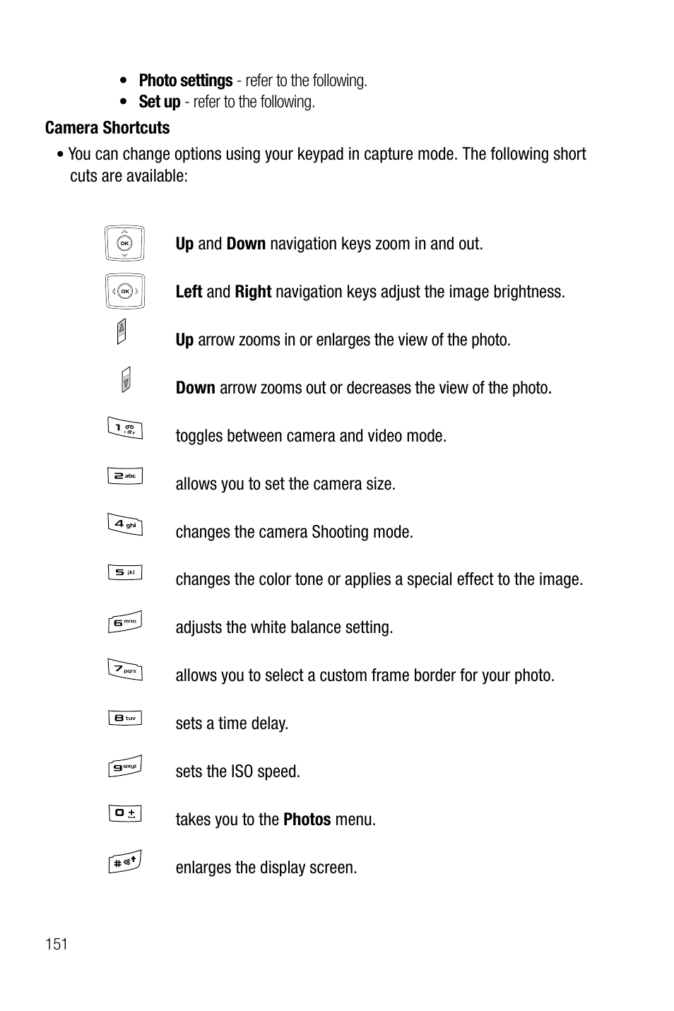 Camera shortcuts | Samsung SGH-T739TSATMB User Manual | Page 154 / 195