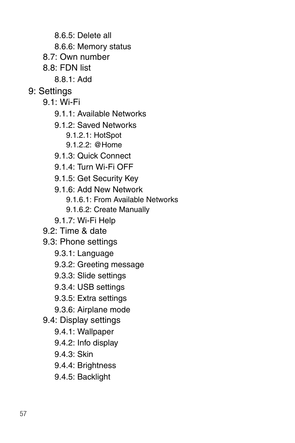 Settings | Samsung SGH-T739TSATMB User Manual | Page 60 / 195