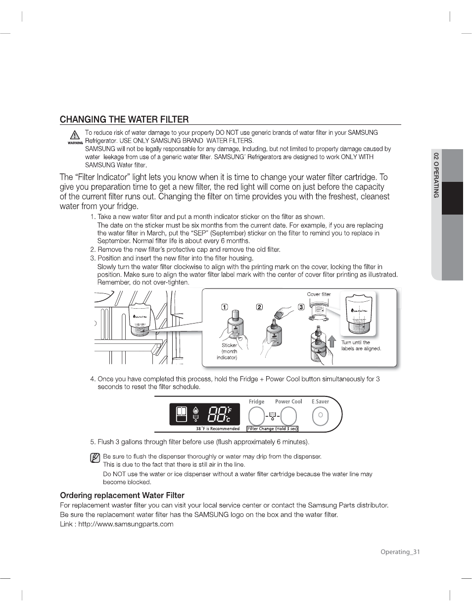 Samsung RF263AERS-XAA User Manual | Page 31 / 80