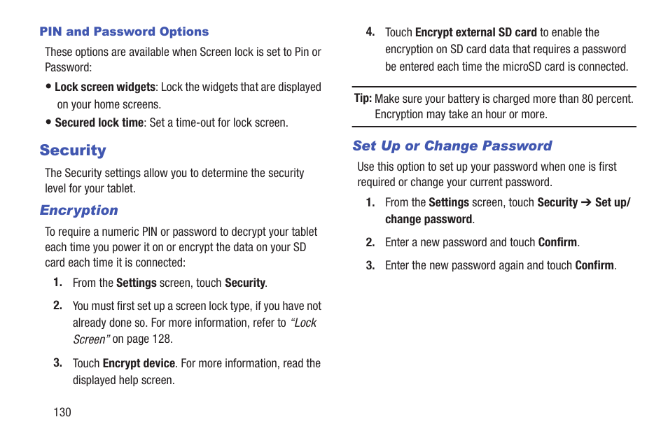 Security | Samsung SM-T217AZKAATT User Manual | Page 136 / 158