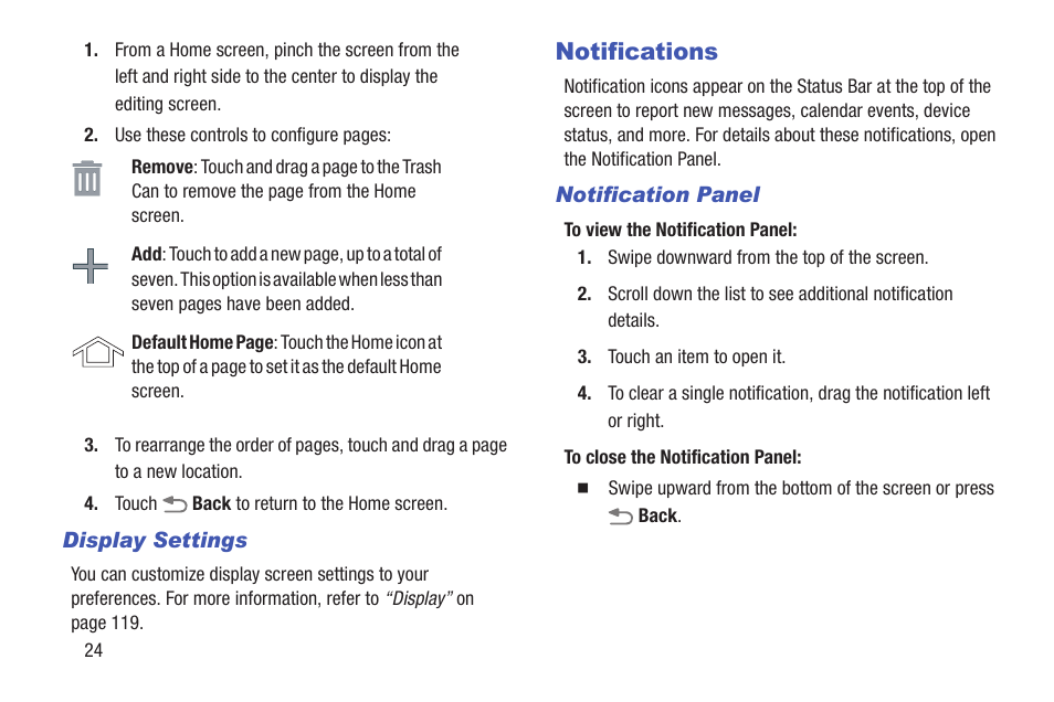 Notifications | Samsung SM-T217AZKAATT User Manual | Page 30 / 158