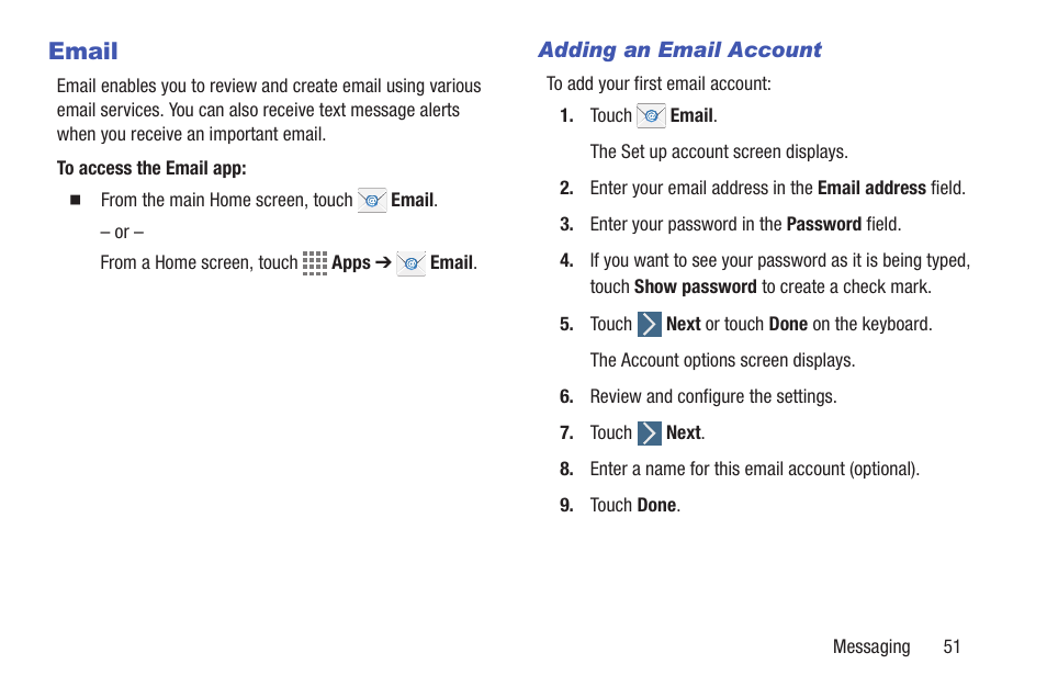 Email, For more | Samsung SM-T217AZKAATT User Manual | Page 57 / 158