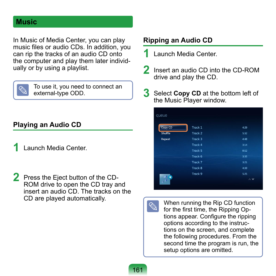 Music | Samsung NP-Q1-V000-SEA User Manual | Page 161 / 204