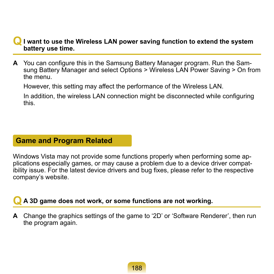 Game and program related | Samsung NP-Q1-V000-SEA User Manual | Page 188 / 204