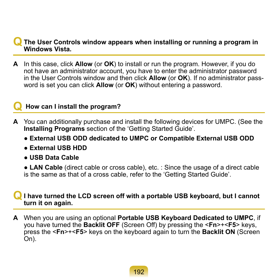 Samsung NP-Q1-V000-SEA User Manual | Page 192 / 204