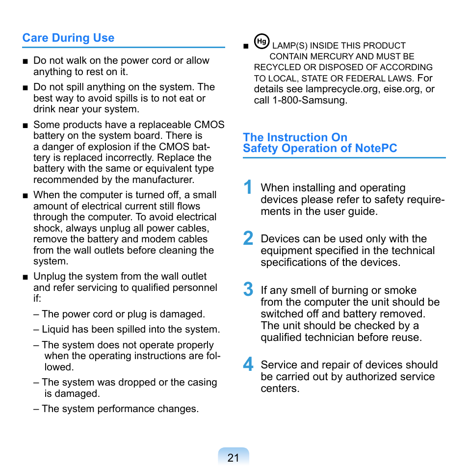 Samsung NP-Q1-V000-SEA User Manual | Page 21 / 204