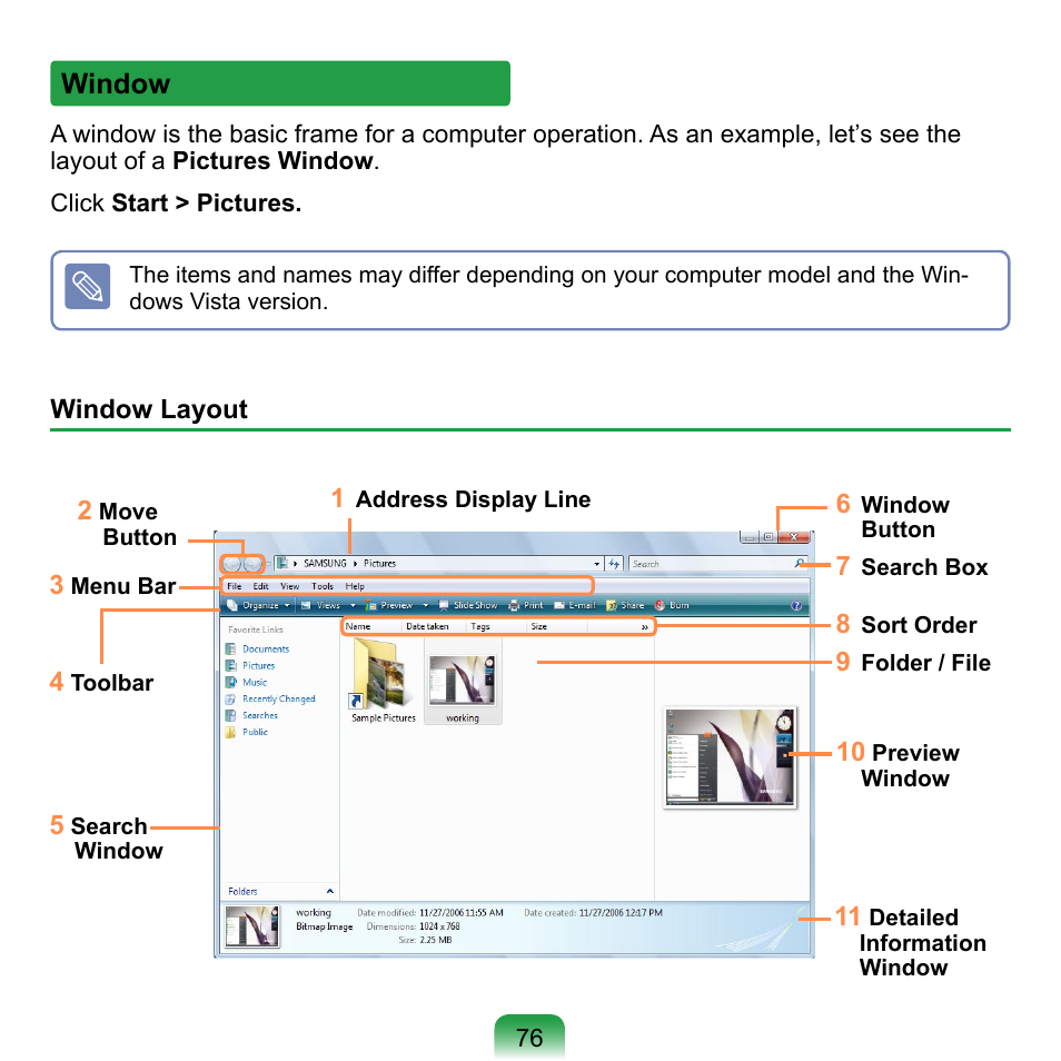 Window | Samsung NP-Q1-V000-SEA User Manual | Page 76 / 204