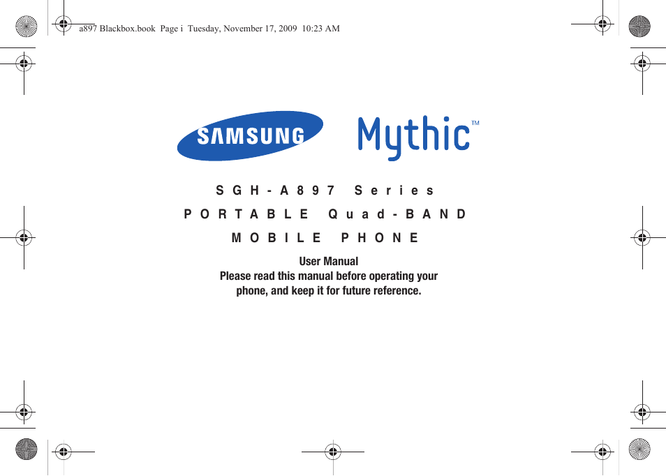 Samsung SGH-A897ZKAATT User Manual | 202 pages