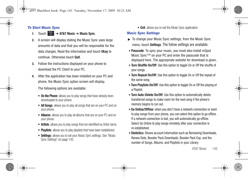 Samsung SGH-A897ZKAATT User Manual | Page 147 / 202