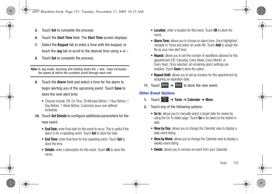 Samsung SGH-A897ZKAATT User Manual | Page 157 / 202