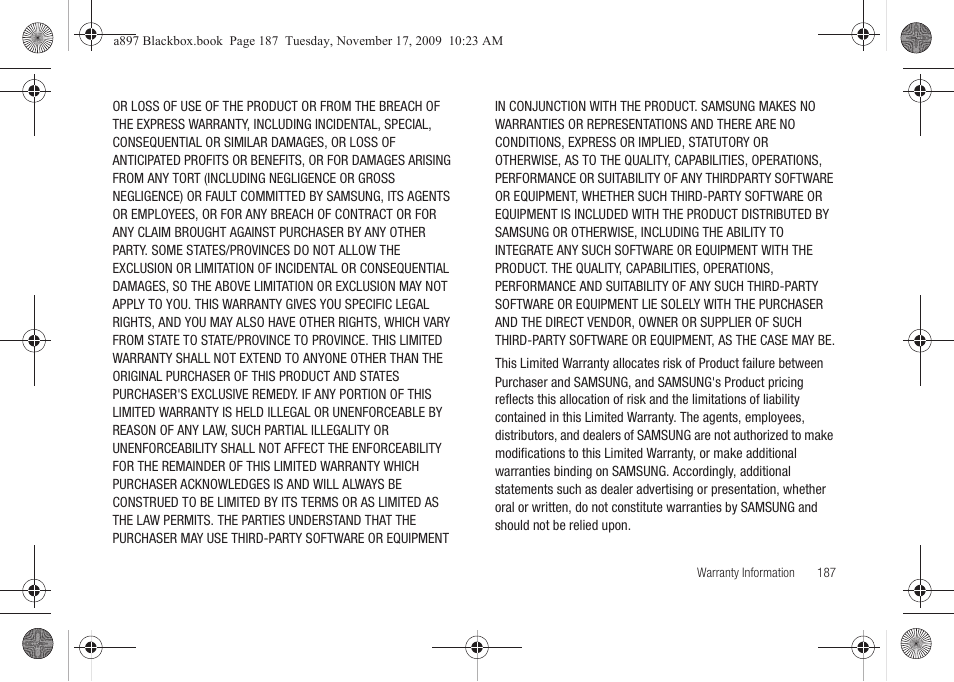 Samsung SGH-A897ZKAATT User Manual | Page 191 / 202