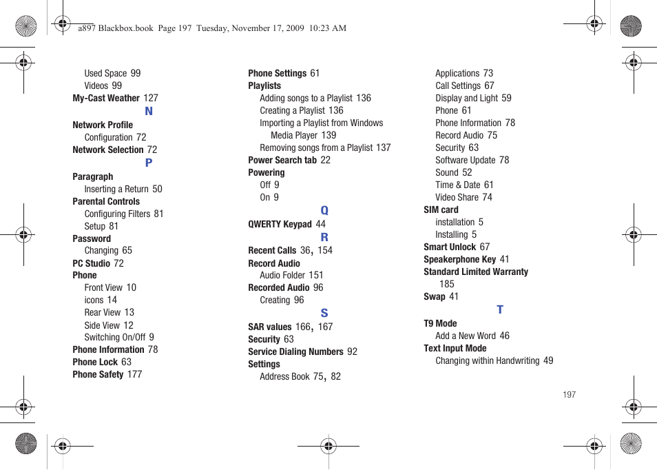 Samsung SGH-A897ZKAATT User Manual | Page 201 / 202