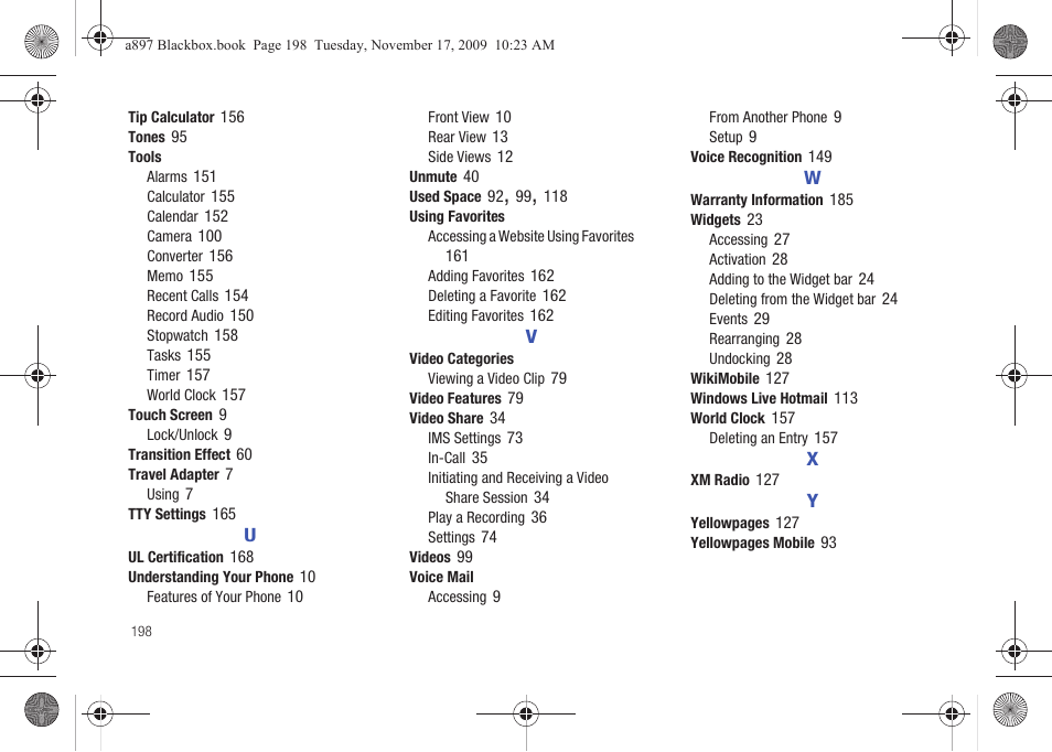 Samsung SGH-A897ZKAATT User Manual | Page 202 / 202