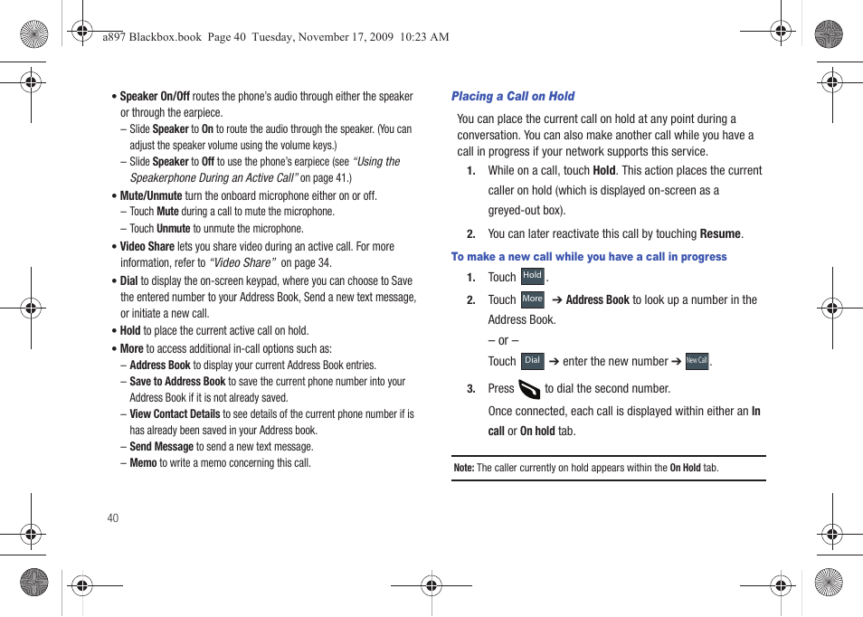 Samsung SGH-A897ZKAATT User Manual | Page 44 / 202