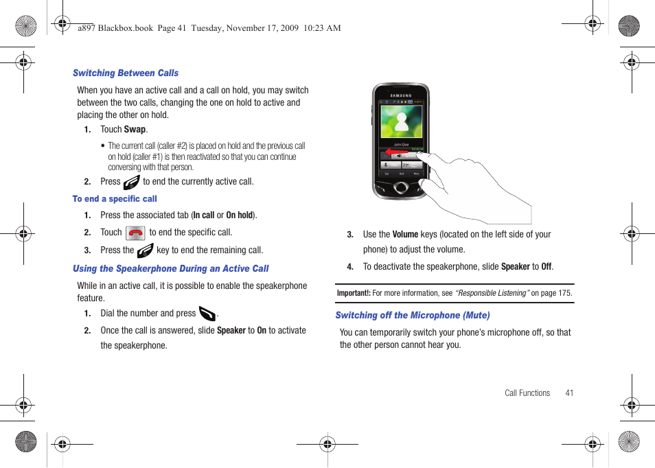 Samsung SGH-A897ZKAATT User Manual | Page 45 / 202