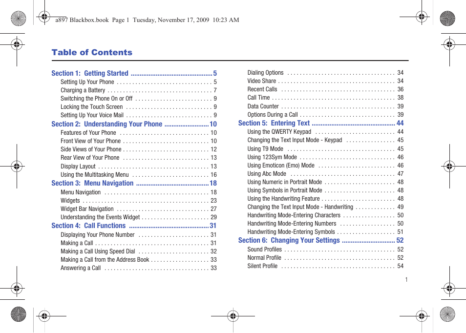 Samsung SGH-A897ZKAATT User Manual | Page 5 / 202