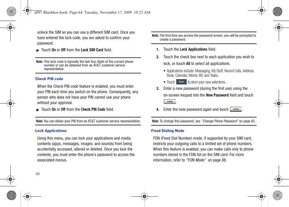 Samsung SGH-A897ZKAATT User Manual | Page 68 / 202