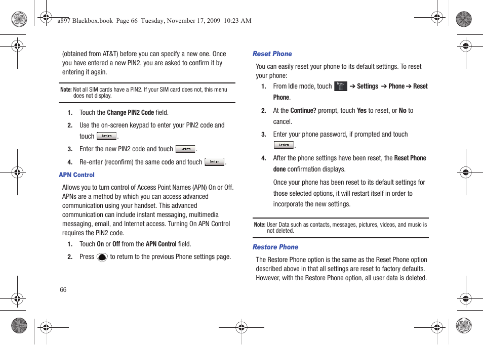 Samsung SGH-A897ZKAATT User Manual | Page 70 / 202