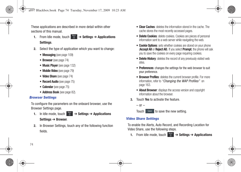 Samsung SGH-A897ZKAATT User Manual | Page 78 / 202