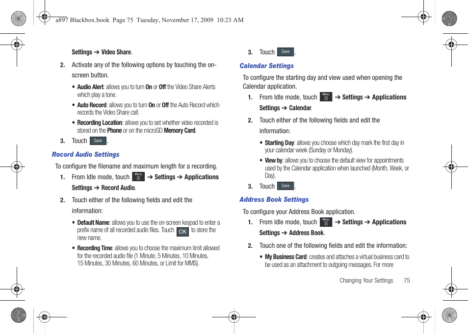 Samsung SGH-A897ZKAATT User Manual | Page 79 / 202