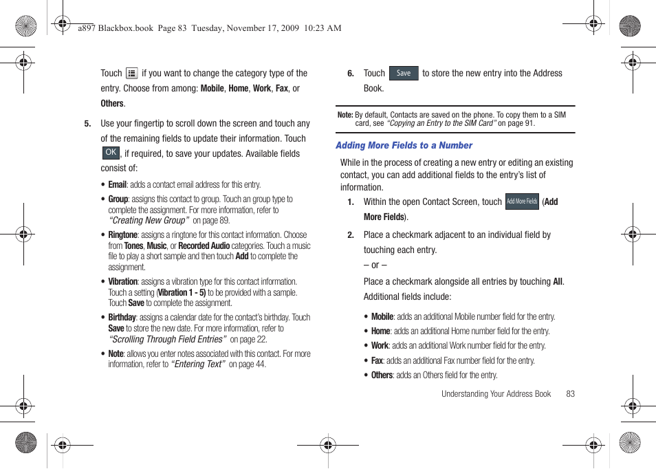 Samsung SGH-A897ZKAATT User Manual | Page 87 / 202