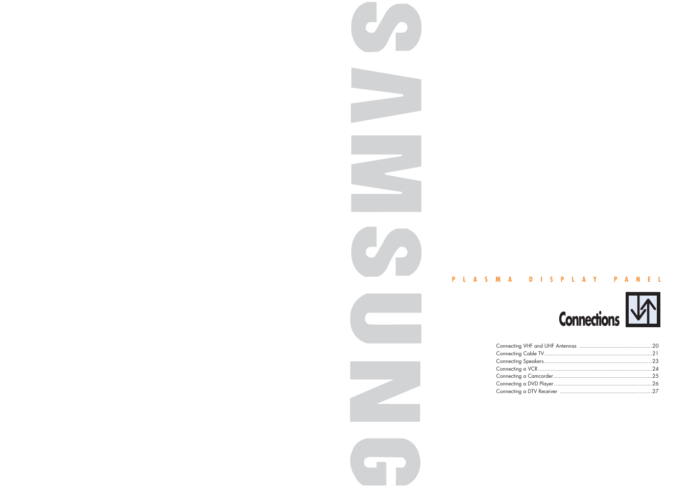 Connections | Samsung HPN4239X-XAC User Manual | Page 10 / 52