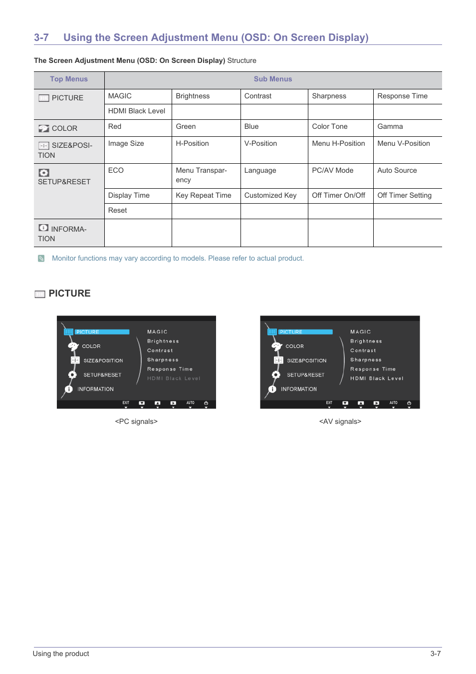 Picture | Samsung LS27A550HS-ZA User Manual | Page 29 / 58