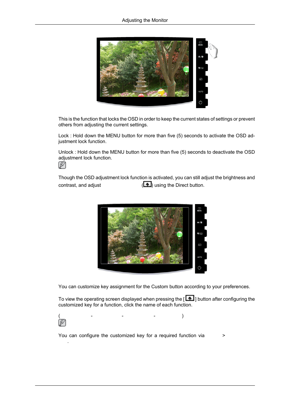 Customized key | Samsung LS20CMYKF-ZM User Manual | Page 31 / 89