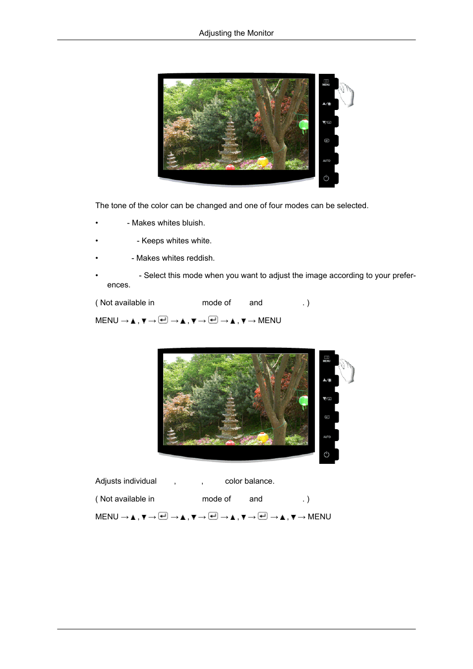 Color tone, Color control | Samsung LS20CMYKF-ZM User Manual | Page 35 / 89