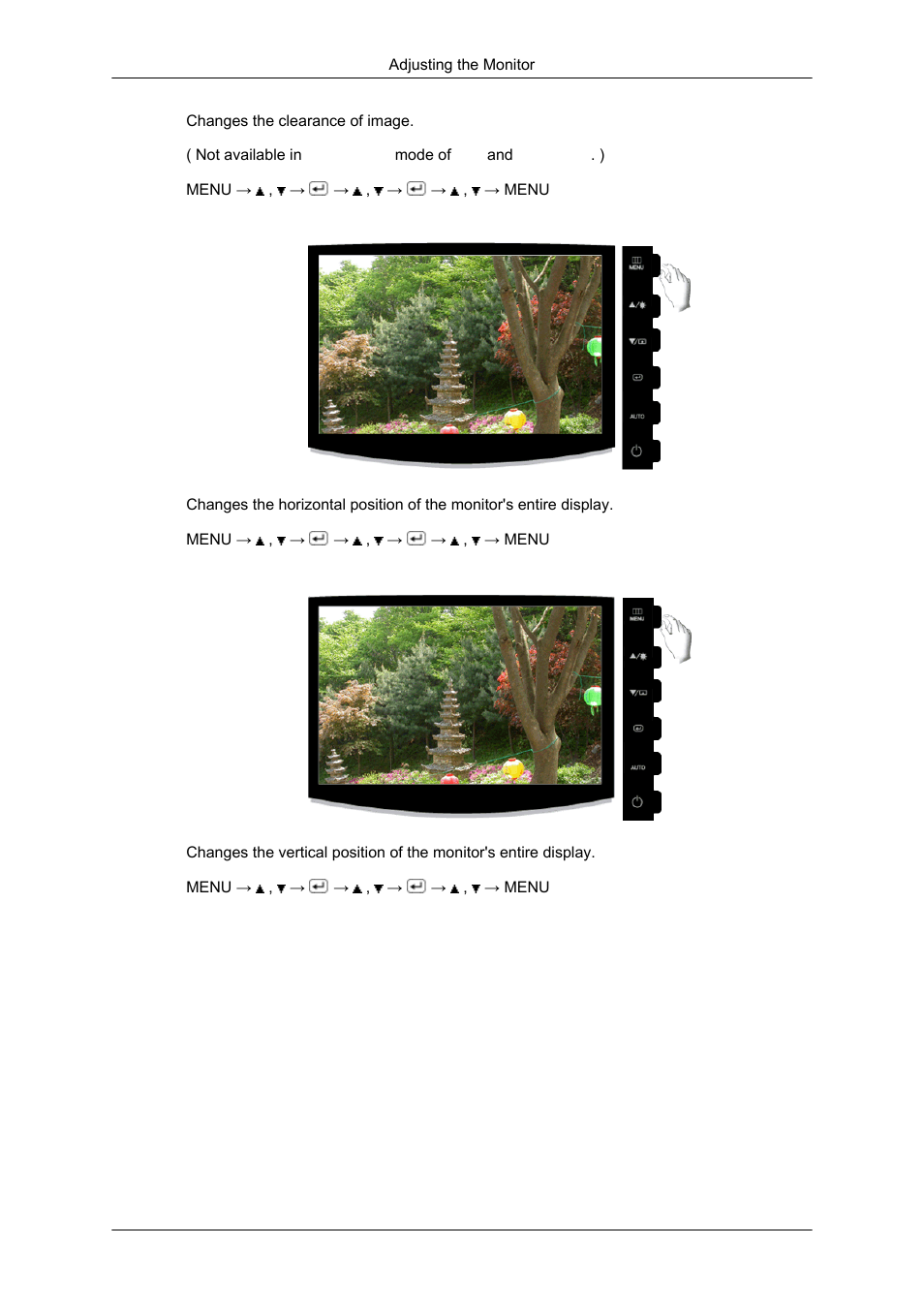 H-position, V-position | Samsung LS20CMYKF-ZM User Manual | Page 38 / 89