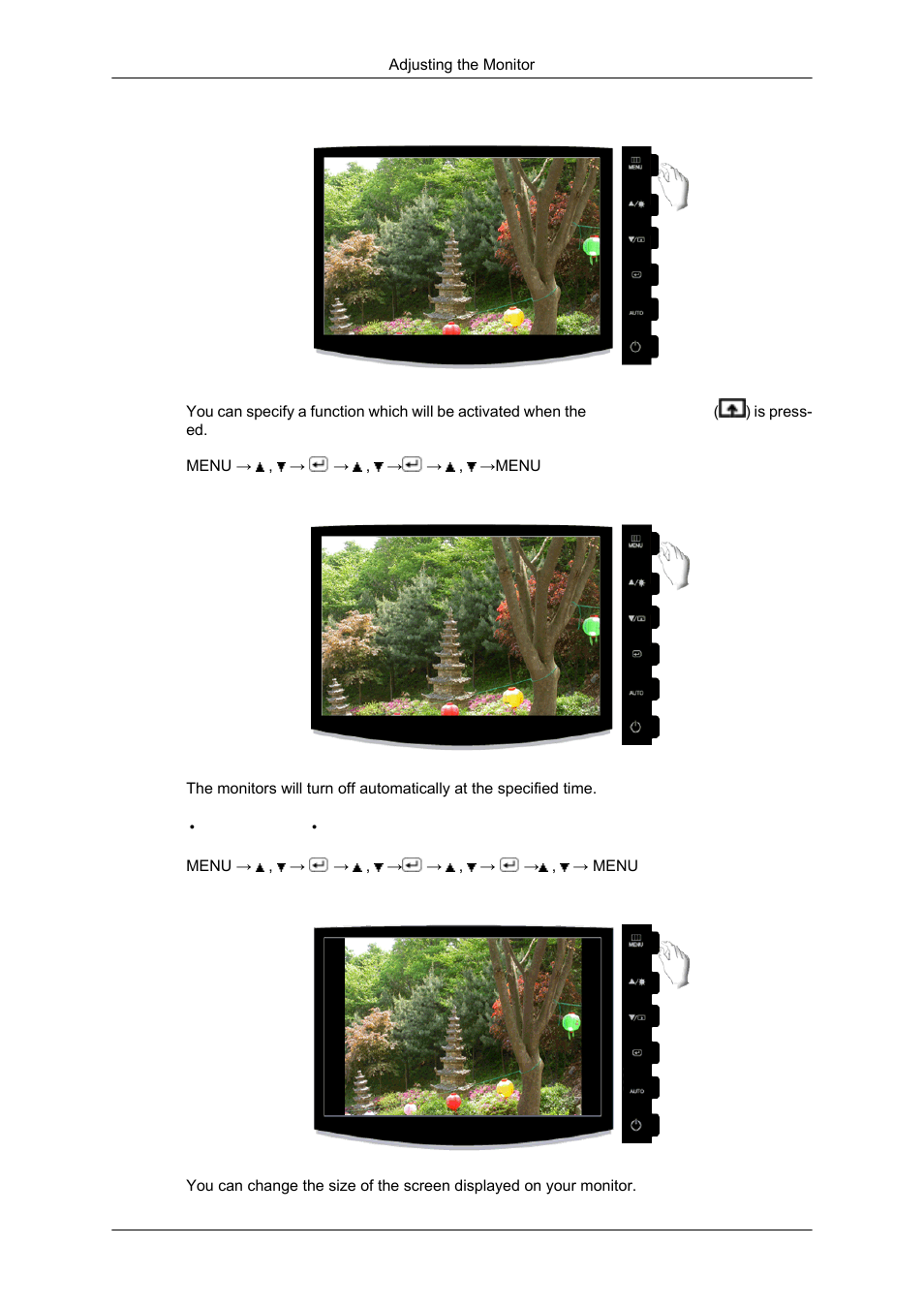 Customized key, Off timer, Image size | Samsung LS20CMYKF-ZM User Manual | Page 41 / 89