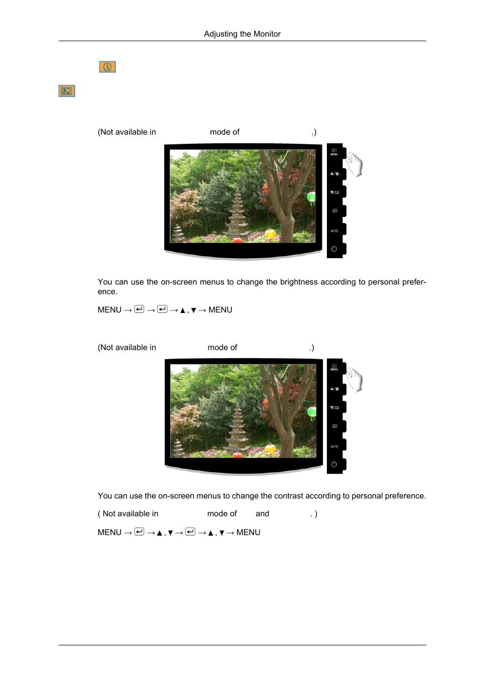 Picture, Brightness, Contrast | Samsung LS20CMYKF-ZM User Manual | Page 45 / 89
