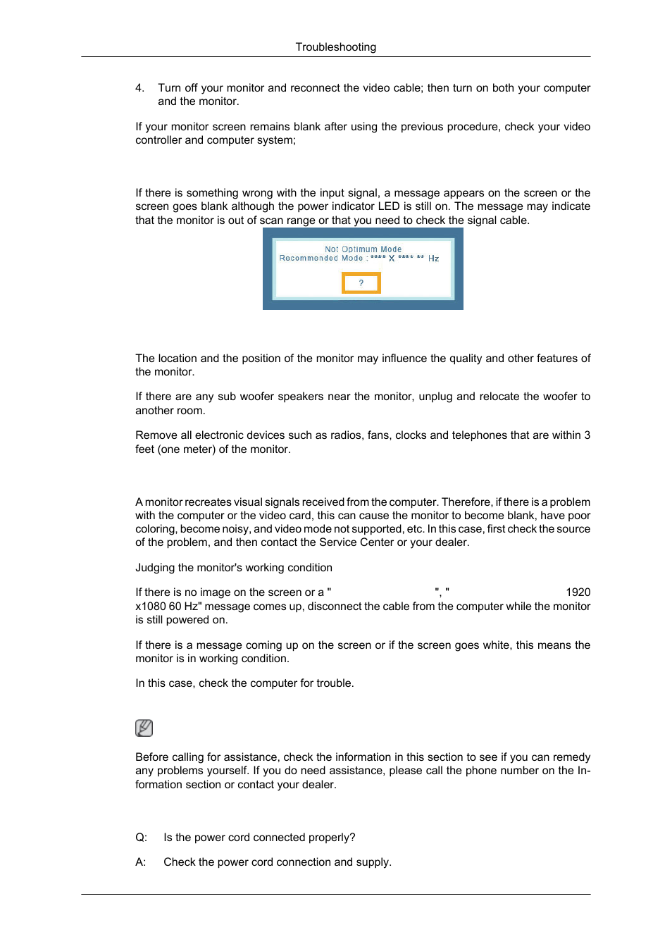 Warning messages, Environment, Useful tips | Check list | Samsung LS20CMYKF-ZM User Manual | Page 61 / 89