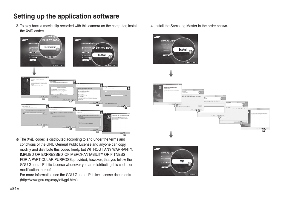Setting up the application software | Samsung EC-NV30ZSBA-US User Manual | Page 85 / 100