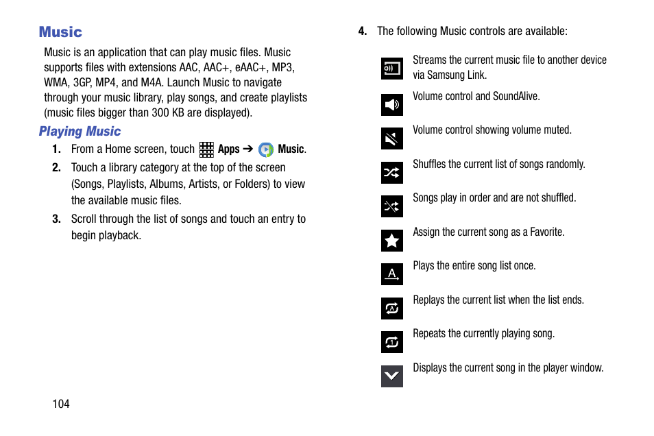 Music | Samsung SGH-I317TSAATT User Manual | Page 112 / 269