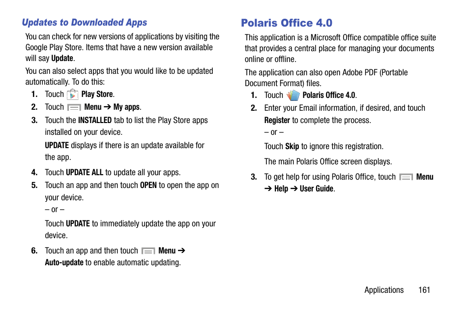 Polaris office 4.0 | Samsung SGH-I317TSAATT User Manual | Page 169 / 269