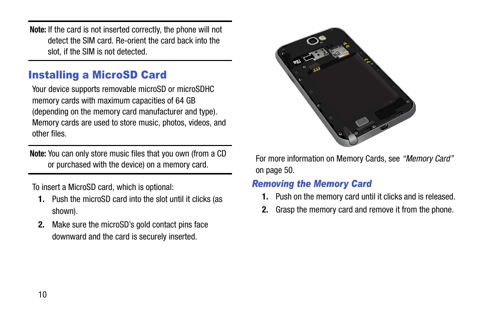 Installing a microsd card | Samsung SGH-I317TSAATT User Manual | Page 18 / 269