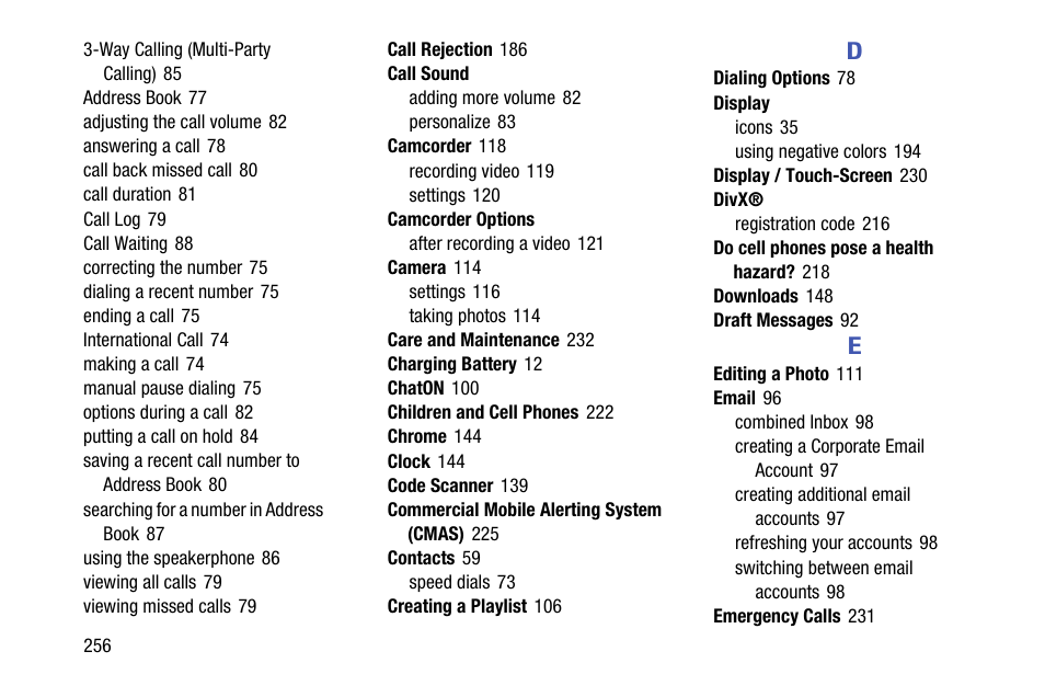 Samsung SGH-I317TSAATT User Manual | Page 264 / 269