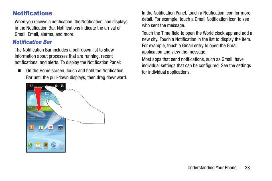 Notifications | Samsung SGH-I317TSAATT User Manual | Page 41 / 269