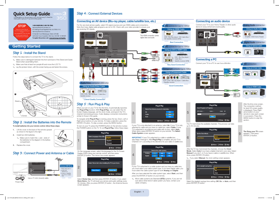 Samsung LN32C350D1DXZA User Manual | 2 pages