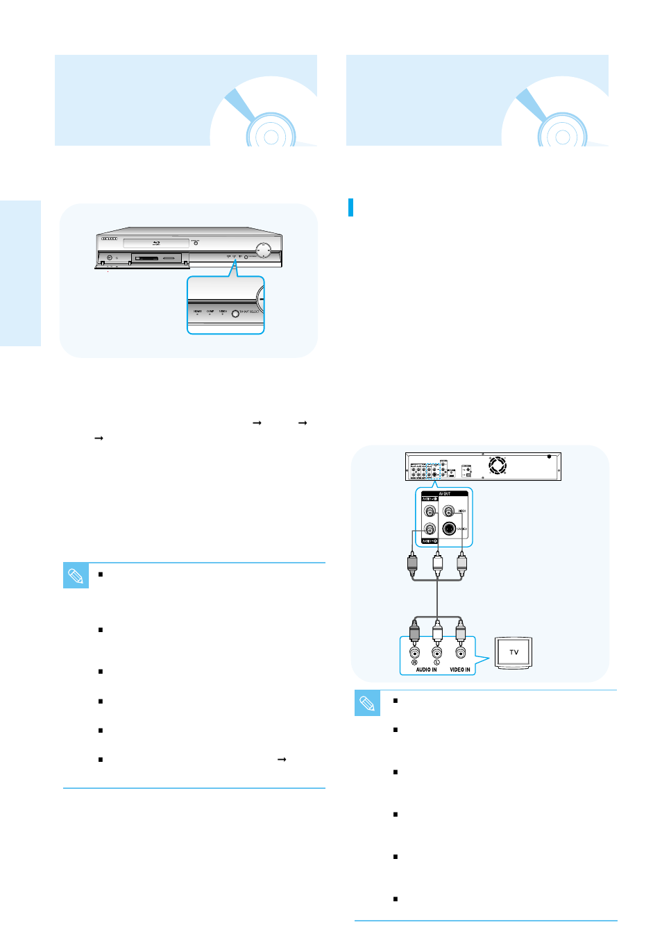 Tv output selection feature, Choosing connection, Choosing a connection | Connecting, 18 - english, Connecting to a tv(video) | Samsung BD-P1000-XAA User Manual | Page 18 / 50