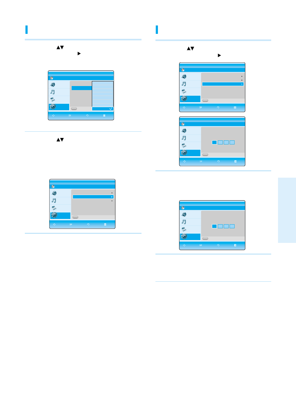 System setup, English - 45, Setting the rating level | Changing the password, Press the | Samsung BD-P1000-XAA User Manual | Page 45 / 50