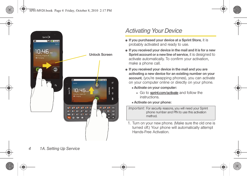 Activating your device | Samsung SPH-M920ZKASPR User Manual | Page 18 / 238