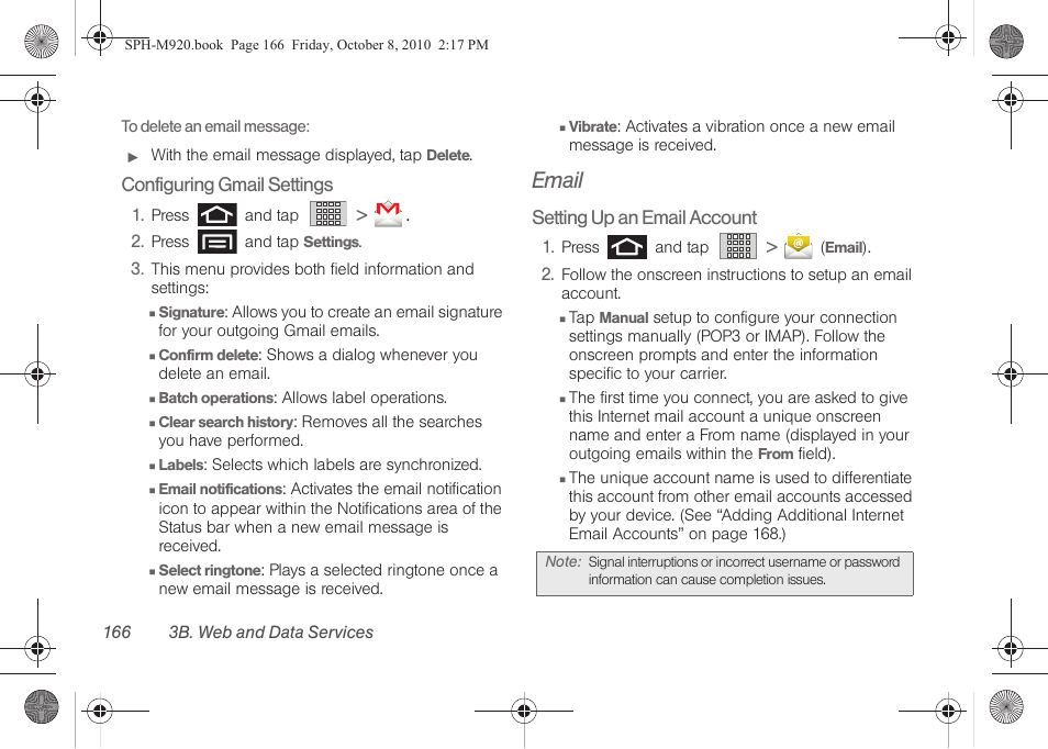 Email | Samsung SPH-M920ZKASPR User Manual | Page 180 / 238