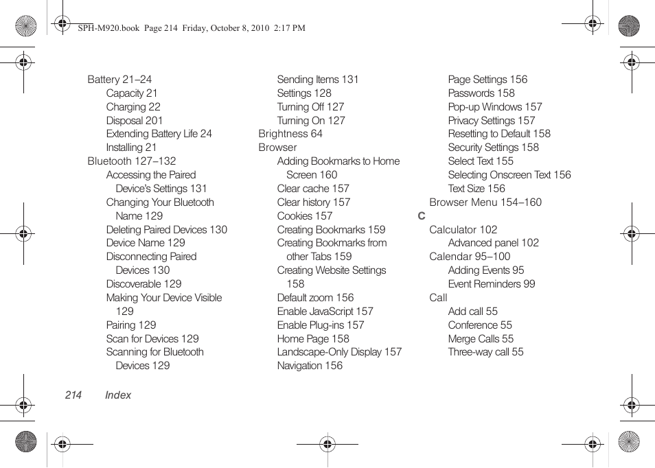 Samsung SPH-M920ZKASPR User Manual | Page 228 / 238