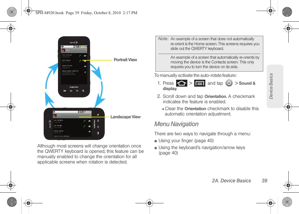 Menu navigation | Samsung SPH-M920ZKASPR User Manual | Page 53 / 238