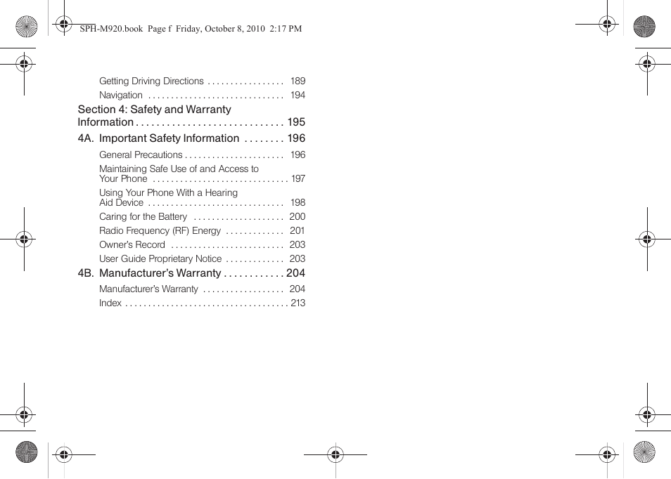 Samsung SPH-M920ZKASPR User Manual | Page 6 / 238