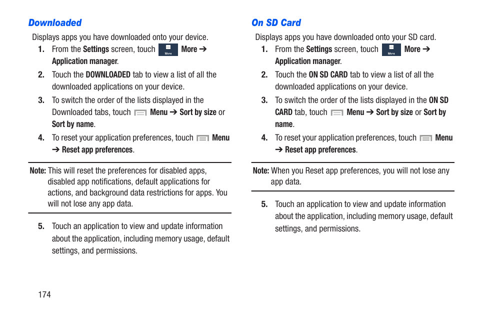 Downloaded, On sd card | Samsung SCH-R960ZKAUSC User Manual | Page 181 / 228